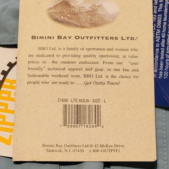 Bimini Bay Outfitters Ltd Long Sleeve Button Up UPF 50+ Shirt NWOT - Picture 5 of 15